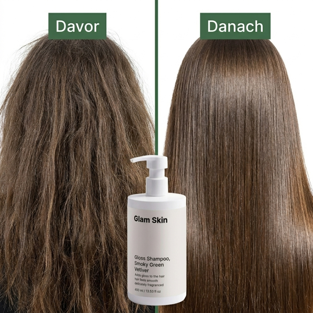 Glanz Shampoo Vetiver - Davor Danach Spiegelglanz