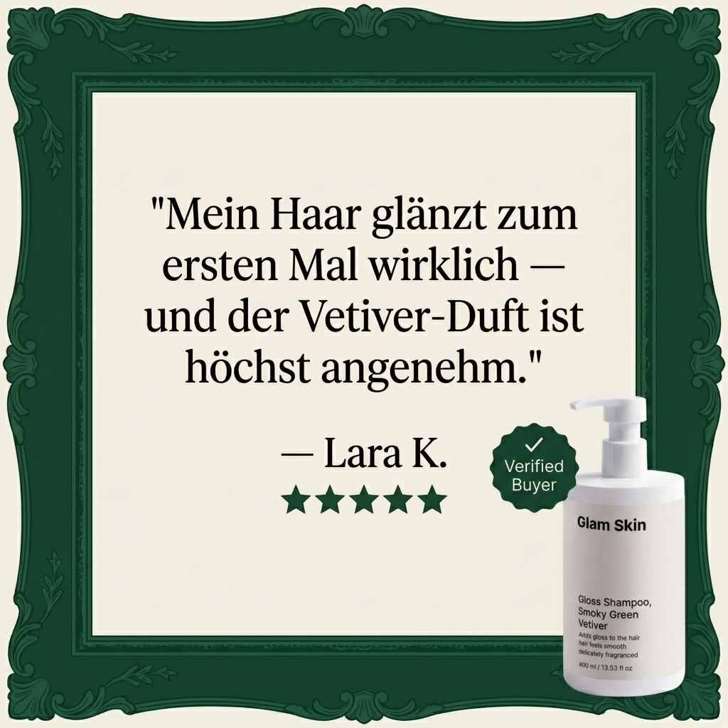 Glanz Shampoo Vetiver - Lara K. Bewertung