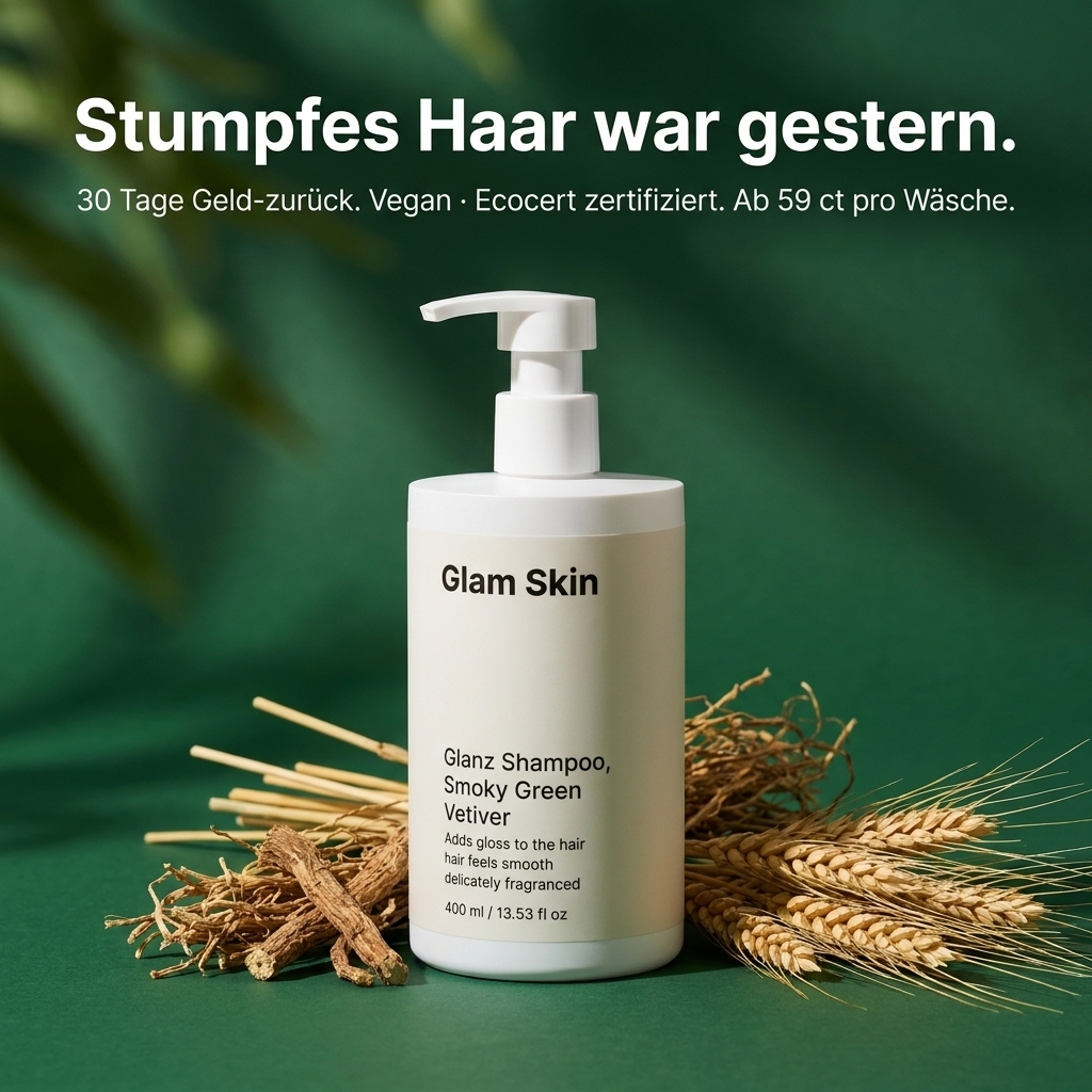 Glanz Shampoo Vetiver - Stumpfes Haar war gestern CTA