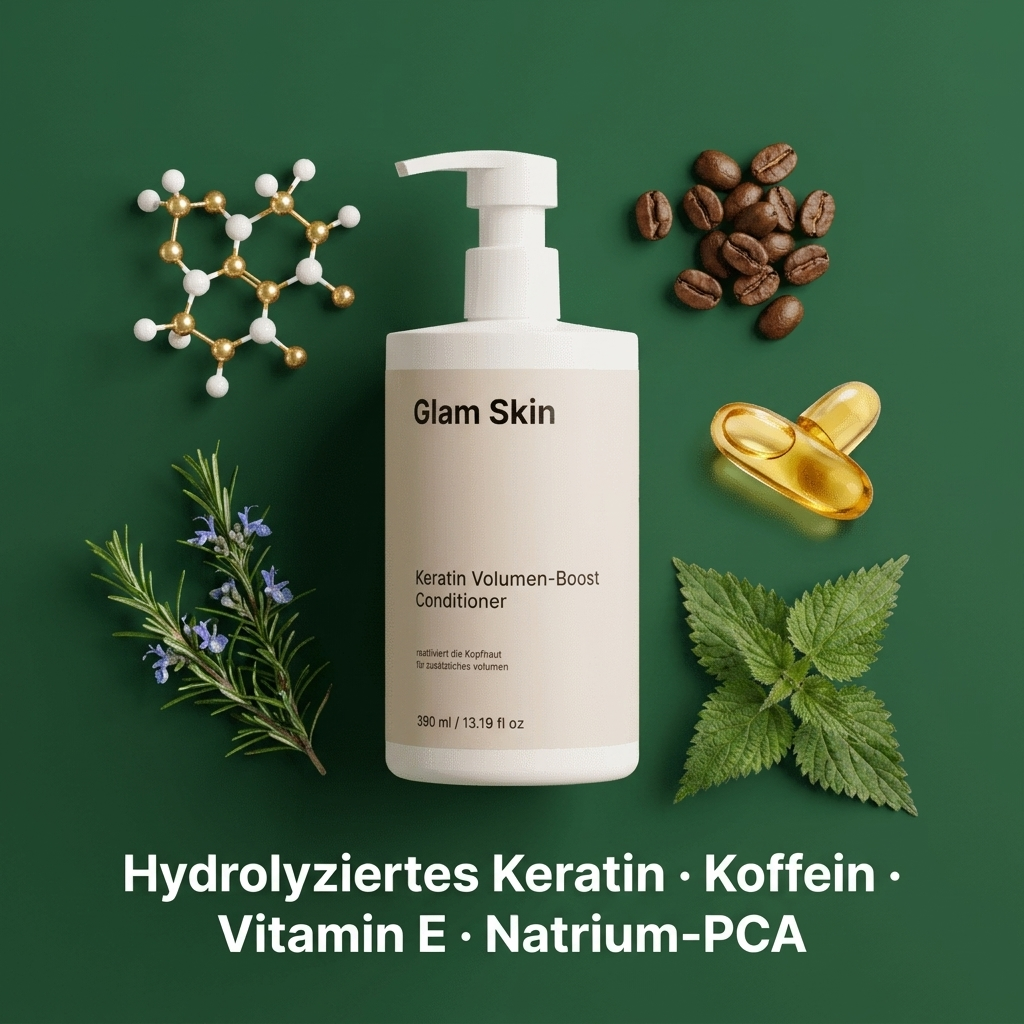 Keratin Volumen Boost Conditioner - Keratin Koffein Vitamin E Wirkstoffe