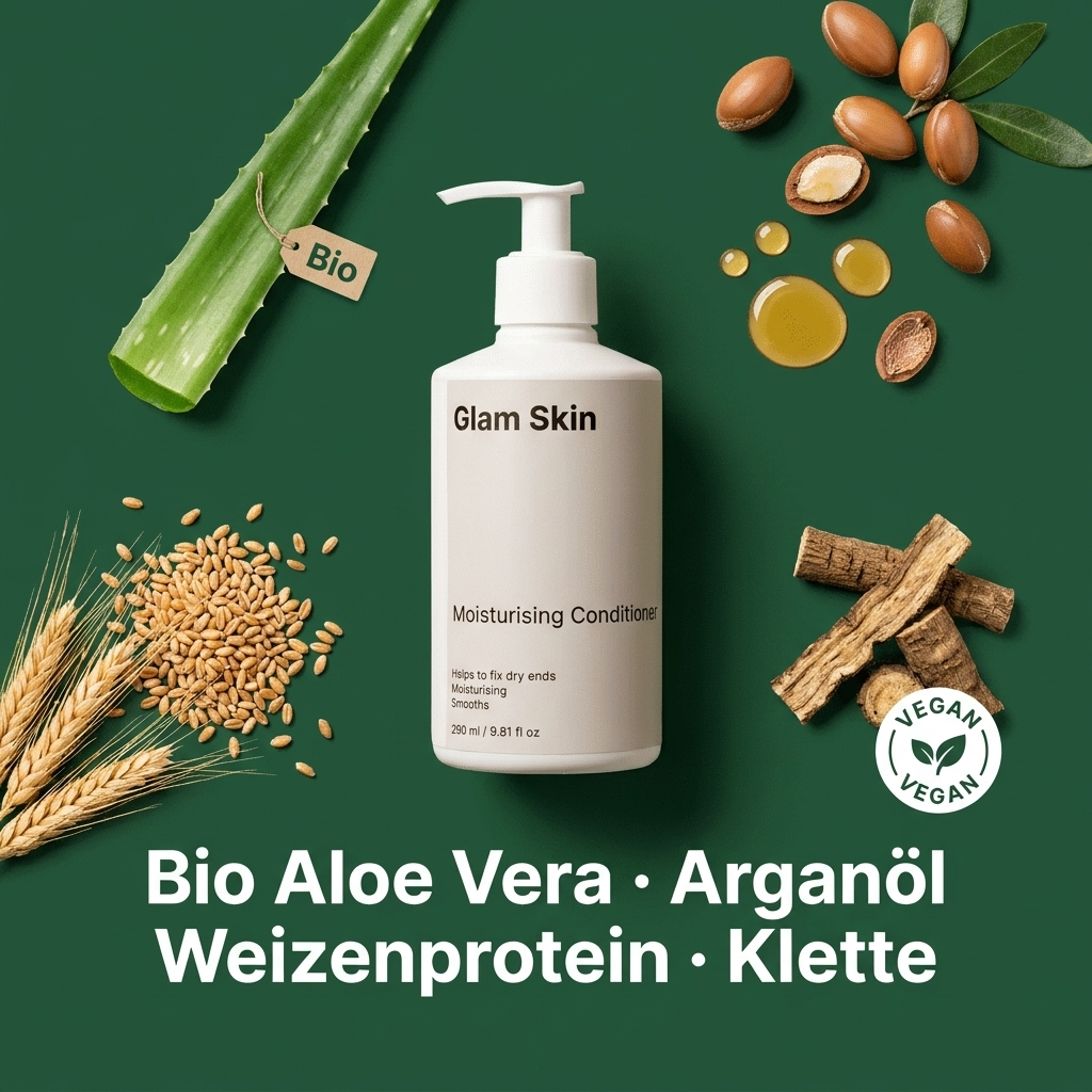 Feuchtigkeits Conditioner - Aloe Argan Weizenprotein Wirkstoffe