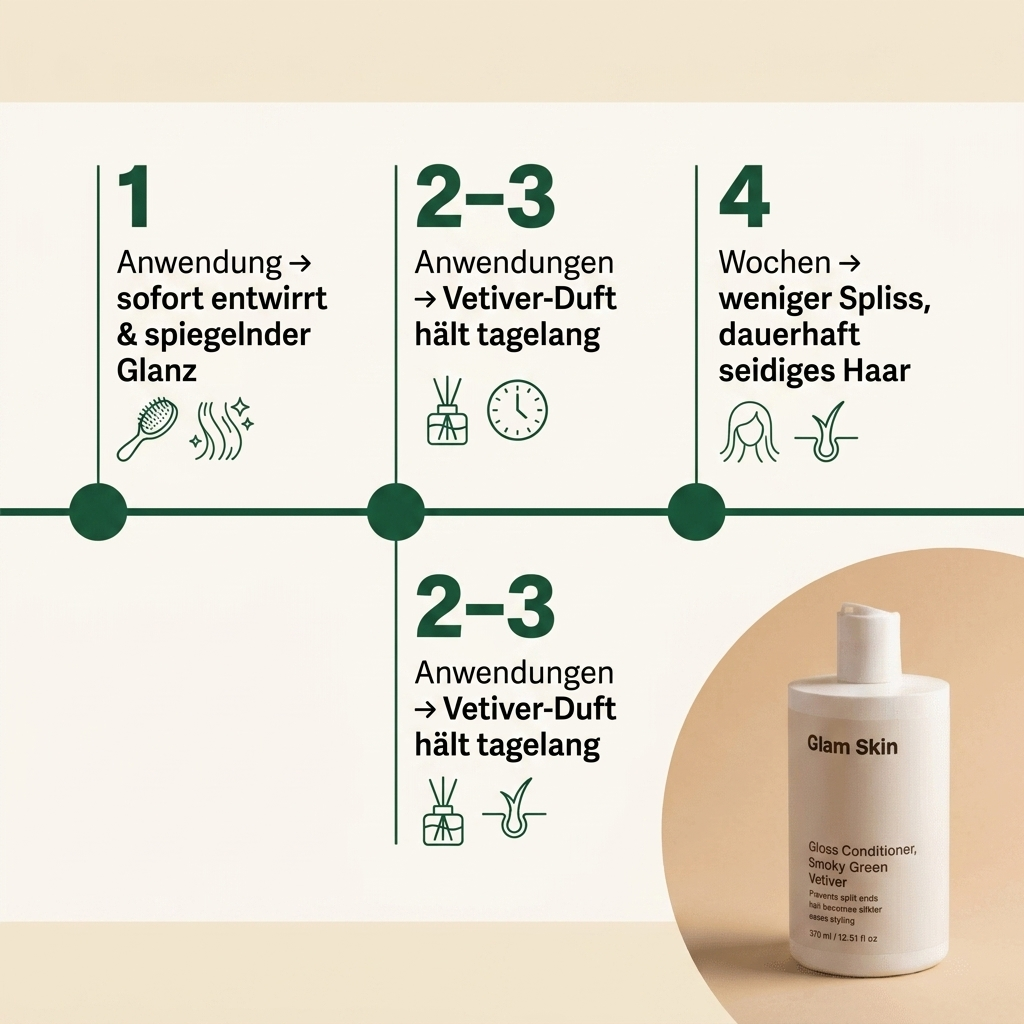 Glanz Conditioner Vetiver - Ergebnis Timeline