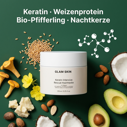Keratin Rescue Maske - Pfifferling Nachtkerze Wirkstoffe